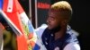 Foto Achiv: Futbole Ayisyen Duckens Nazon ak drapo peyi d'Ayiti anvan komansman yon match Copa America Centenario nan Pewou, 4 Jyen 2016.