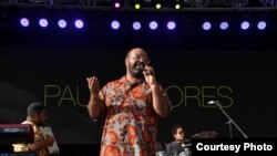 Paulo Flores actuando em Nova Iorque, no Summerstage em 2016