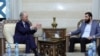 U.N. Syria envoy Geir Pedersen meets with head of Hayat Tahrir al-Sham and Syria's de facto leader, Ahmed al-Sharaa, also known as Abu Mohammed al-Golani in Damascus, Syria in this handout released on Dec. 15, 2024. 
