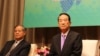 宋楚瑜赴APEC临行前国际记者会（美国之音易林拍摄） 