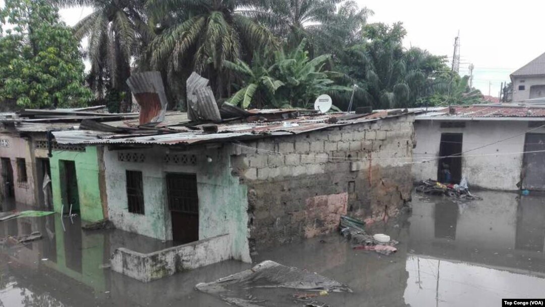 Mafuriko mjini Kinshasa Januari 4, 2017. ( Picha na VOA/TopCongo)