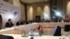 این تصویر را ریاست جمهوری افغانستان از نشست پروسه قلب آسیا در باکو، نشر کرده است.