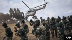 Abasirikare ba RDC hafi ya kajugujugu na MONUSCO mu Bijombo, muri Kivu y'ubumanuko, kw'itariki ya 10/10/2020