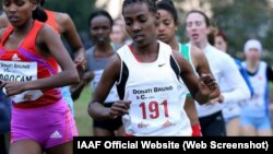 ኢትዮጵያዊቷ ወርቅነሽ ደገፋ ከ አይኤኤኤፍ (iaaf)የአትሌት ዌብሳይት የተገኘ ፎቶ 