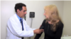 Patient Lynne Missi is treated by a volunteer doctor at the Al-Shifa Clinic in San Bernadino, California. 