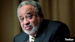 Ethiopian-born Saudi businessman Sheikh Mohammed Hussein al-Amoudi is seen in an undated photo tweeted by the Office of the Ethiopian Prime Minister (@PMEthiopia).