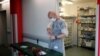 French hospital electrician Benjamin Le Bris repairs a medical bed in the Intensive Care Unit at the hospital in Vannes during the outbreak of the coronavirus disease in France, May 6, 2020.