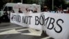 Protesters outside the Republican National Convnetion, Tampa, Florida, August 27, 2012. (E. Mazrieva/VOA)