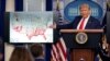 President Donald Trump calls for questions during a news conference at the White House, July 23, 2020.