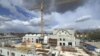 This view taken on April 6, 2021, shows the construction site of The Eyyub Sultan Mosque in Strasbourg, eastern France.