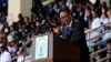 Rwandan President Paul Kagame delivers a speech during the commemoration of the 20th anniversary of the Rwandan genocide, in Kigali, April 7, 2014. A court ruling paved the way for Kagame to amend the constitution and seek another seven-year term. 