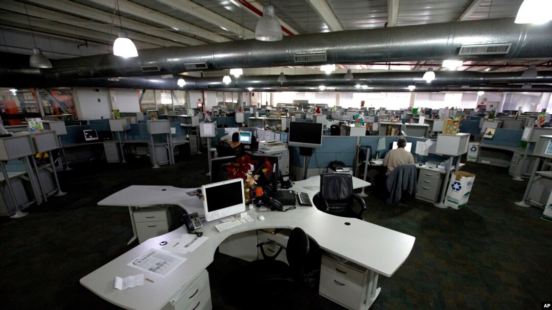 Una vista de la sala de redacción de El Nacional en su sede en Caracas, Venezuela, 13 de diciembre de 2018.
