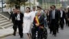 Ecuador' s President Lenin Moreno, center right, and his wife Rocio Gonzalez arrive at the National Assembly to deliver his State of Nation speech in Quito, Ecuador, May 24, 2019.