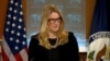 Deputy State Department Spokeswoman Marie Harf is seen at the August 28, 2013, daily briefing at the State Department in Washington, D.C.