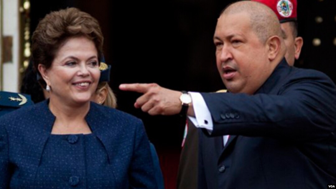 Dilma Rousseff, presidenta de Brasil, y Hugo Chávez, de Venezuela, son dos de los mandatarios que integran el nuevo organismo latinoamericano y del Caribe CELAC.