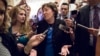 Sen. Susan Collins, R-Maine, is surrounded by reporters on Capitol Hill in Washington, July 13, 2017, after a revised version of the Republican health care bill was announced by Senate Majority Leader Mitch McConnell of Kentucky.