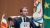 FILE - French President Emmanuel Macron speaks during the closing news conference at the G5 Sahel summit on June 30, 2020, in Nouakchott, Mauritania.
