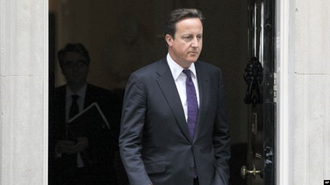 Britain's Prime Minister David Cameron leaves Downing Street in London, to attend Parliament. (File)