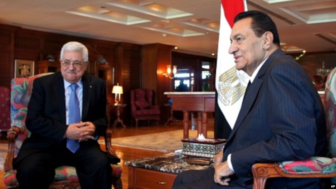 Palestinian President Mahmoud Abbas, during talks with Egyptian President Hosni Mubarak in Sharm el Sheikh, 14 Sept 2010.