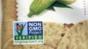 A product labeled with Non Genetically Modified Organism (GMO) is sold at the Lassens Natural Foods & Vitamins store in Los Angeles. Californians are considering Proposition 37, which would require labeling on all food made with altered genetic material. 